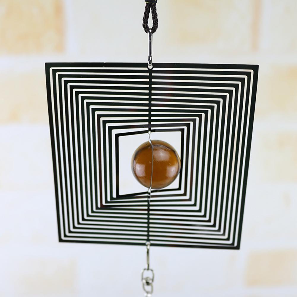 Spiral Rotating Wind Chimes Windows Metal Spiral Tail Stainless Steel Spin Decor For Indoor Outdoor Spinner Wind Chime Decoration Christmas Spinner Crystal Wind Chime