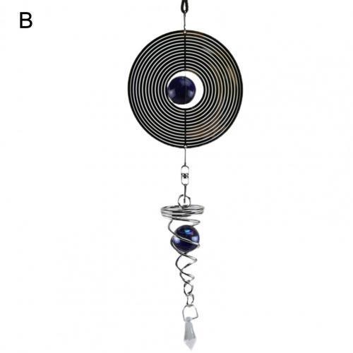 Spiral Rotating Wind Chimes Windows Metal Spiral Tail Stainless Steel Spin Decor For Indoor Outdoor Spinner Wind Chime Decoration Christmas Spinner Crystal Wind Chime