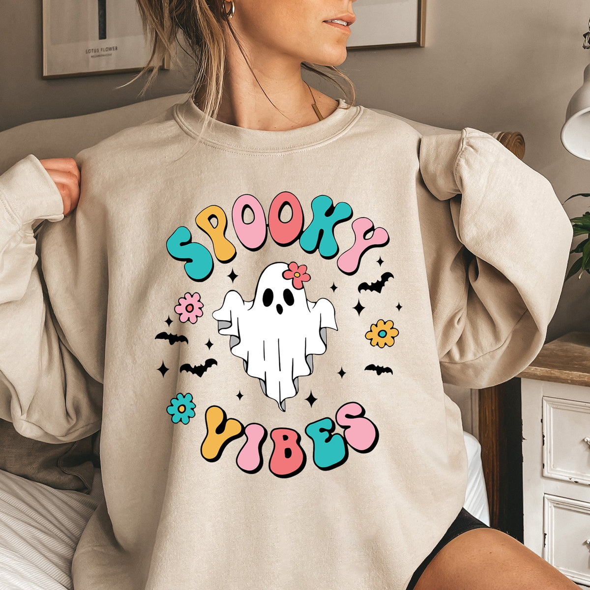 Spooky Vibes Vintage Halloween Midnight Moonlight Edition Limited Release Sweatshirt