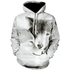 Spring And Summer 3D Digital Printing Fashion Men's And Women's Couple Sweatshirts Animal Pattern Novelty Sweatshirt with Hoodies Pockets for Adults Women Men