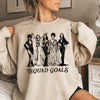 Squad Goals Vintage Halloween Cozy Cotton-Blend Fleece Premium Edition Sweatshirt