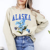 Alaska State Flower Botanical Floral Motif Nature Inspired Artwork Print Sweatshirt