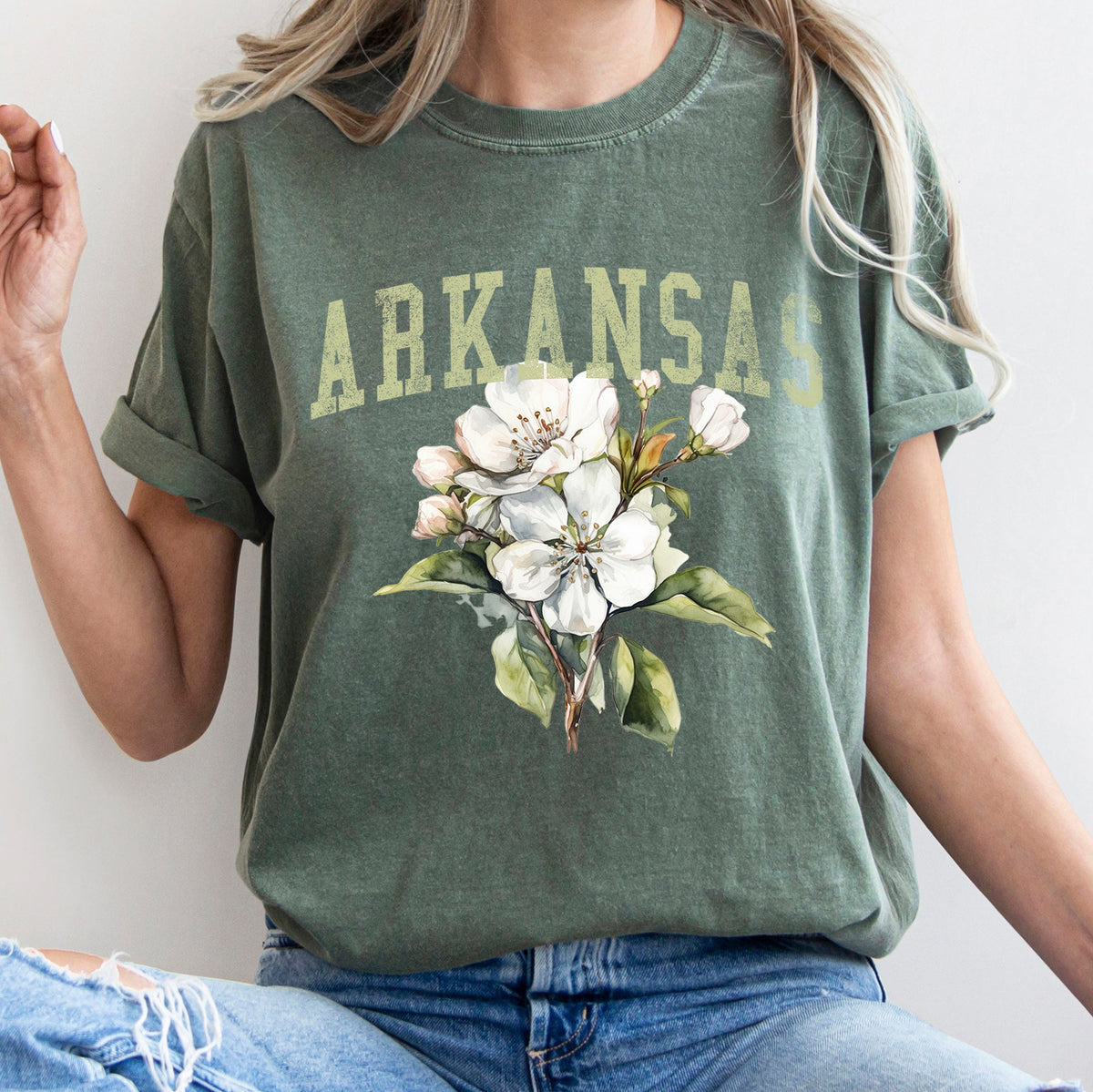 Arkansas State Flower Comfort Colors Tee