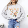 Delaware State Flower Elegant Folklore Emblem Graphic Cozy Soft Fleece Sweatshirt
