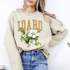 Idaho State Flower Botanical Emblem Artwork Celebrating Northwest Beauty And Home State Pride Sweatshirt