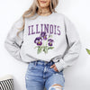 Illinois State Flower Vintage Illustration Emblem Graphic Charm Collection Sweatshirt