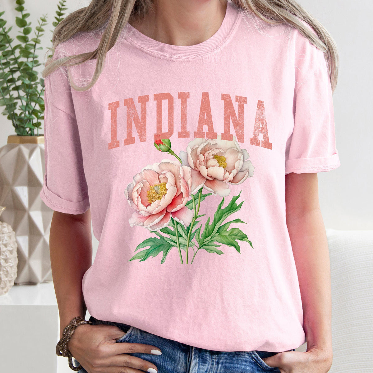 Indiana State Flower Comfort Colors Tee