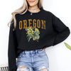 Oregon State Flower Botanical Emblem Illustration For Nature Lovers Premium Sweatshirt