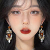 Statement Rhinestones Large Drop Earrings (MAC327)