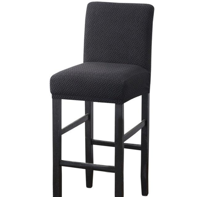 Stretch High-Hoot Bar Stool Chair Cover Polar Fleece Solid Color Bar Cafe Front Desk Restaurant Wedding Chair Protective Cover Stretch Chair Cover For Dining Room Elastic Material Slipcover For Office Chair