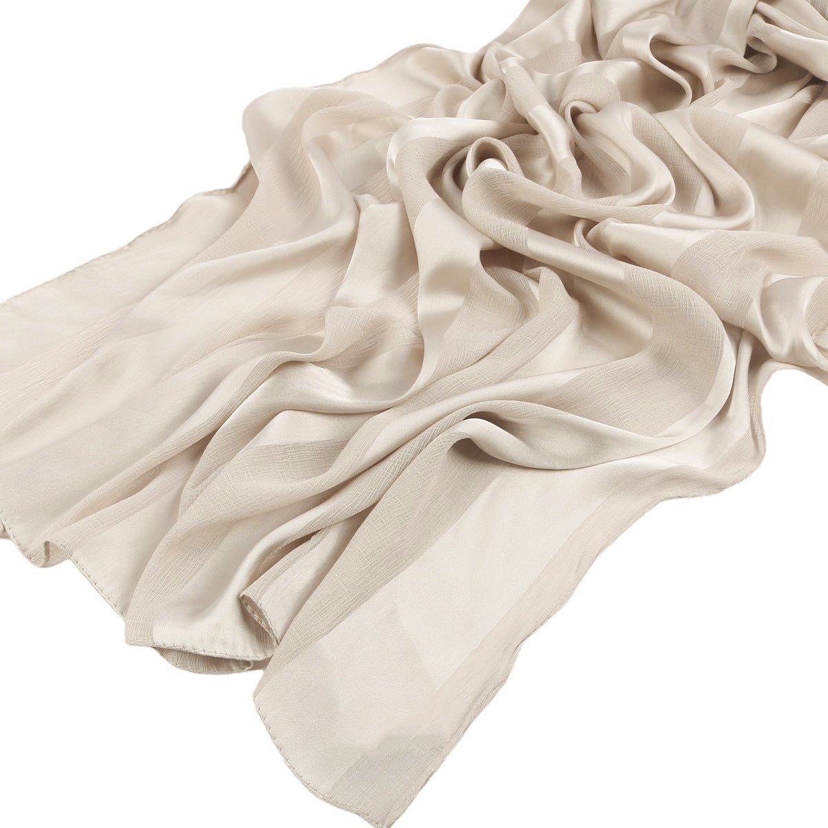 Striped Crinkle Chiffon Hijab with Organic Texture (MH143)