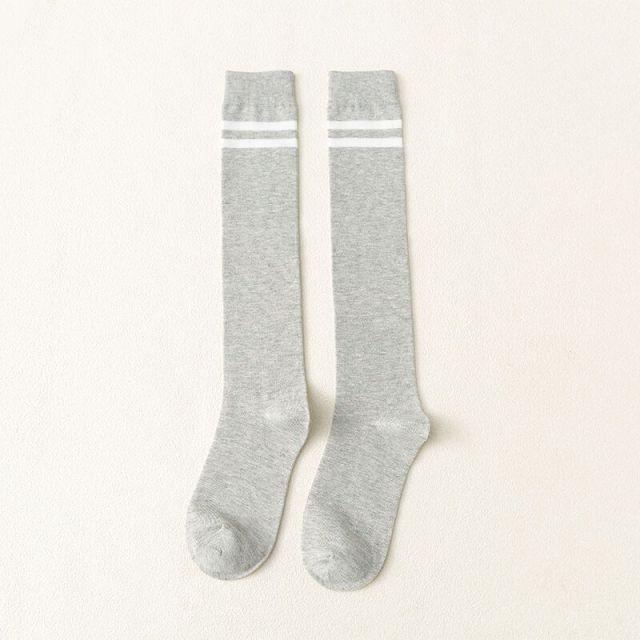 Striped Long Warm Thigh High Stockings Women's Casual Tube Thigh High Socks for School Over Knee High Socks for girls