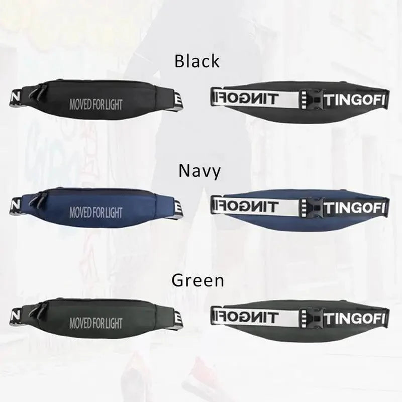 Stylish Design Unisex Waterproof Money Belt Bag Elegant Waist Pack Bag for Hiking Fitness Cycling Workout Gym Reflective Runners Belt Jogging Pocket Belt