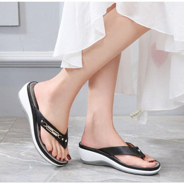 Summer Flat Sandal For Women Multicolor Handmade Retro Flowers Flip-Flops Women Slippers Cute Flat Summer Flats Sandals Women Strappy Flat Open Toe Sandals