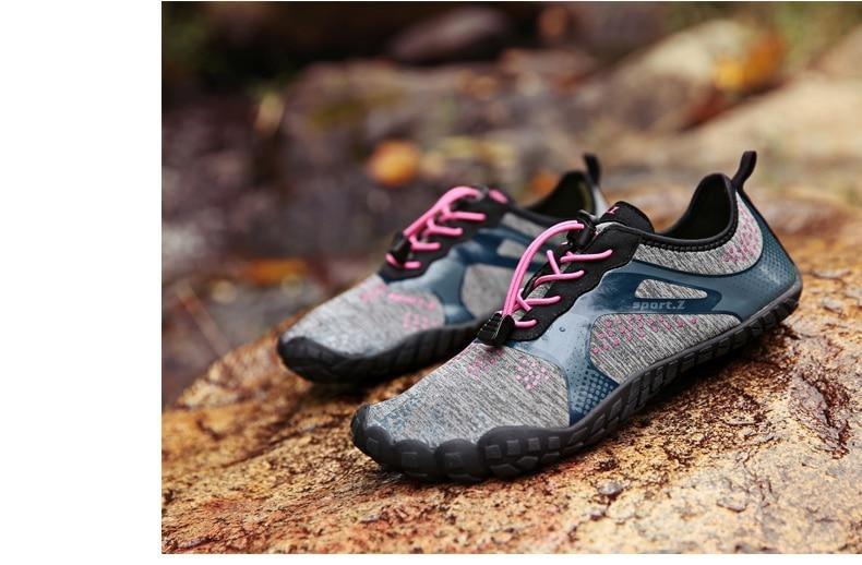 Summer Outdoor Mens Sports Water Shoes Non-Slip Beach Shoes Barefoot Upstream Shoes Quick-Dry Aqua Sock Barefoot For Beach Swim River Pool Lake Hiking Kayaking Surfing