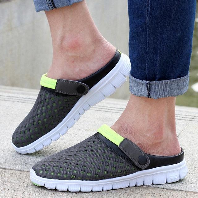 Summer Shoes Men Sandals Colorful Couples Beach Slippers Clogs Mens Breathable Summer Beach Slippers Lightweight Mesh Sandals Outdoor Walking Shoes