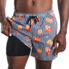 Men’s Premium Compression-Lined Hybrid Shorts – Sunset Spritz-Surf and Storm