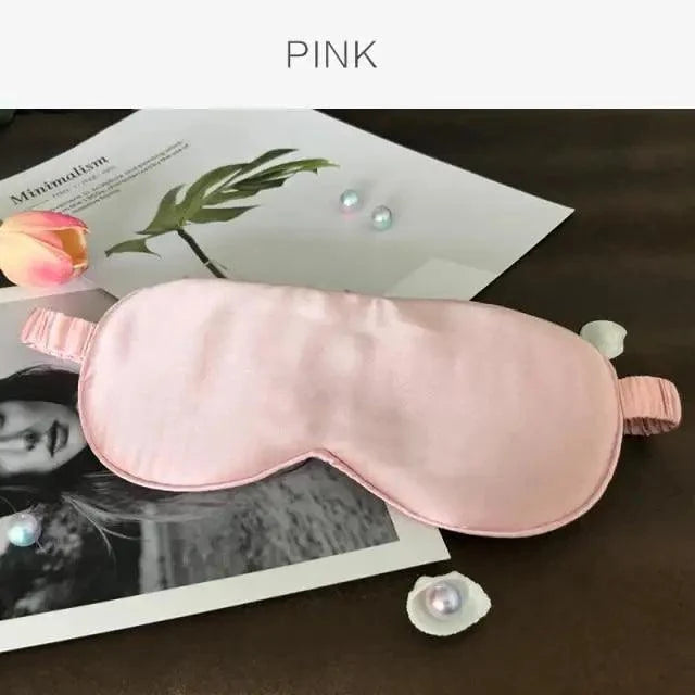 Super Smooth  Mulberry Silk Sleep Eye Mask & Blindfold With Elastic Strap Travel Eye Patch Soft Nap Eye Patch  Eye Cover Eyeshade for Night Sleeping Mask For Women