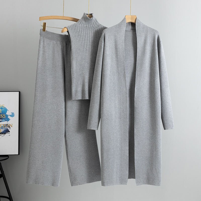 Sweater Set with Sleeveless Vest 3-Piece Set(MS032)