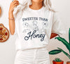 Sweeter Than Honey Floral Chic Garden Bloom Botanical Print Edition Comfort Colors Tee