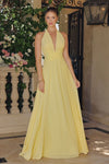 Amoris T715 Halter Neck Chiffon A-Line Gown