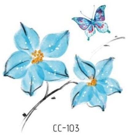 Temporary 3D Rose Flower Tattoos Sticker Body Art Tattoo Sticker Waterproof Luxury Tattoo Rose Lotus Flower Fashion Sticker For Womens