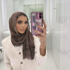 Textured Rayon Crinkle Hijab in Solid Hues Breathable Women's Wrap Hijab (MH145)
