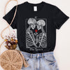 The Lovers Tarot Skeletons Mystical Magic Gothic Romance Edition Collection Graphic Tee