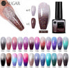 Thermal Shiny Nail Polish Change Color Effect Gel UV Semi Permanent Stylish Three Layer Effect For Womens