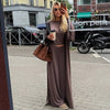 Three-Piece Cape Cardigan Set | Crop Top & Wide-Leg Pants Outfit(MS258)