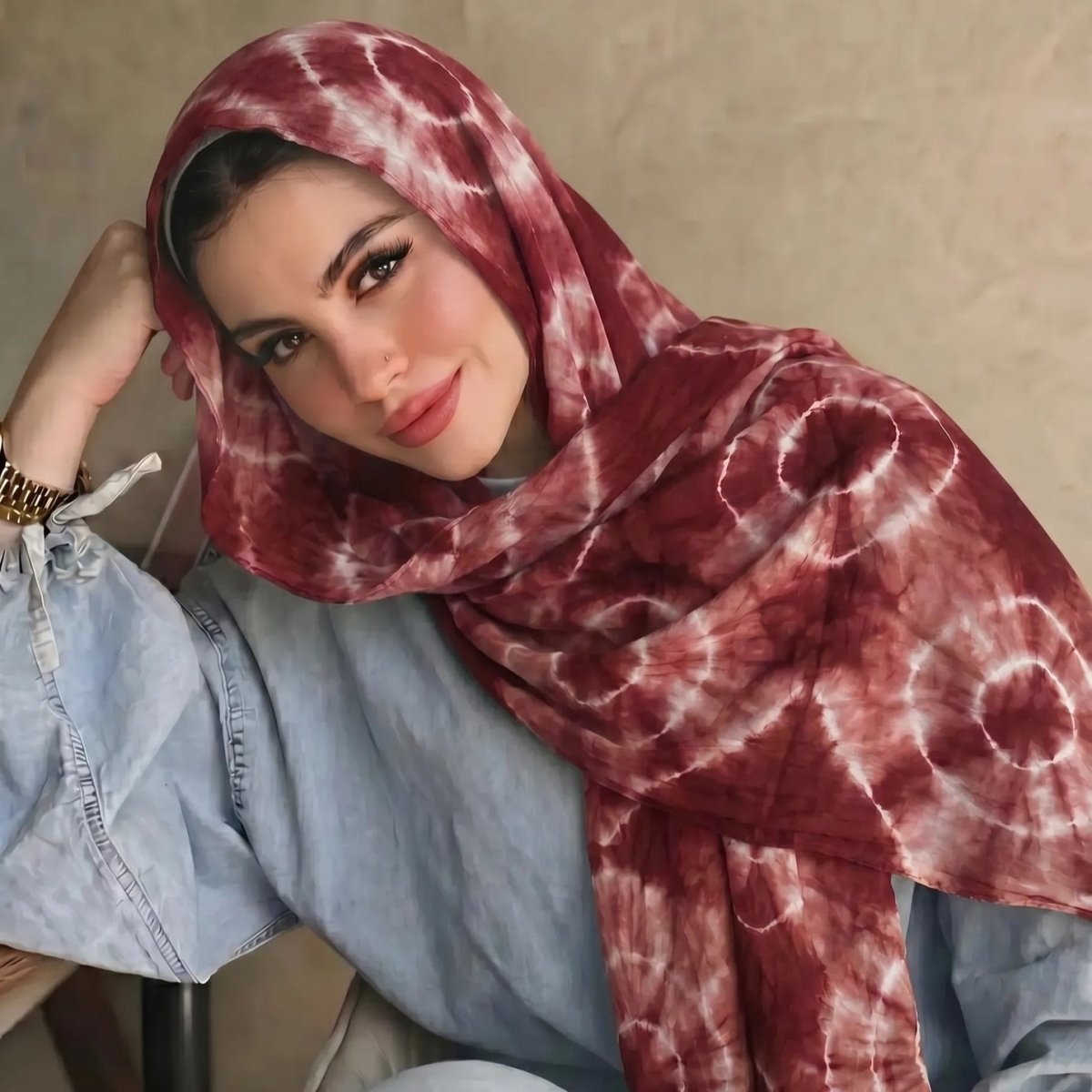 Tie-Dye Hijab Scarf(MH232)