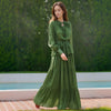 Tiered Ruffle Maxi Dress with Fitted Waist(MS359)