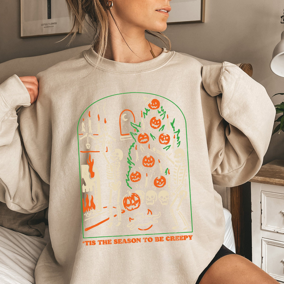Tis The Season To Be Creepy Graphic Sweatshirt