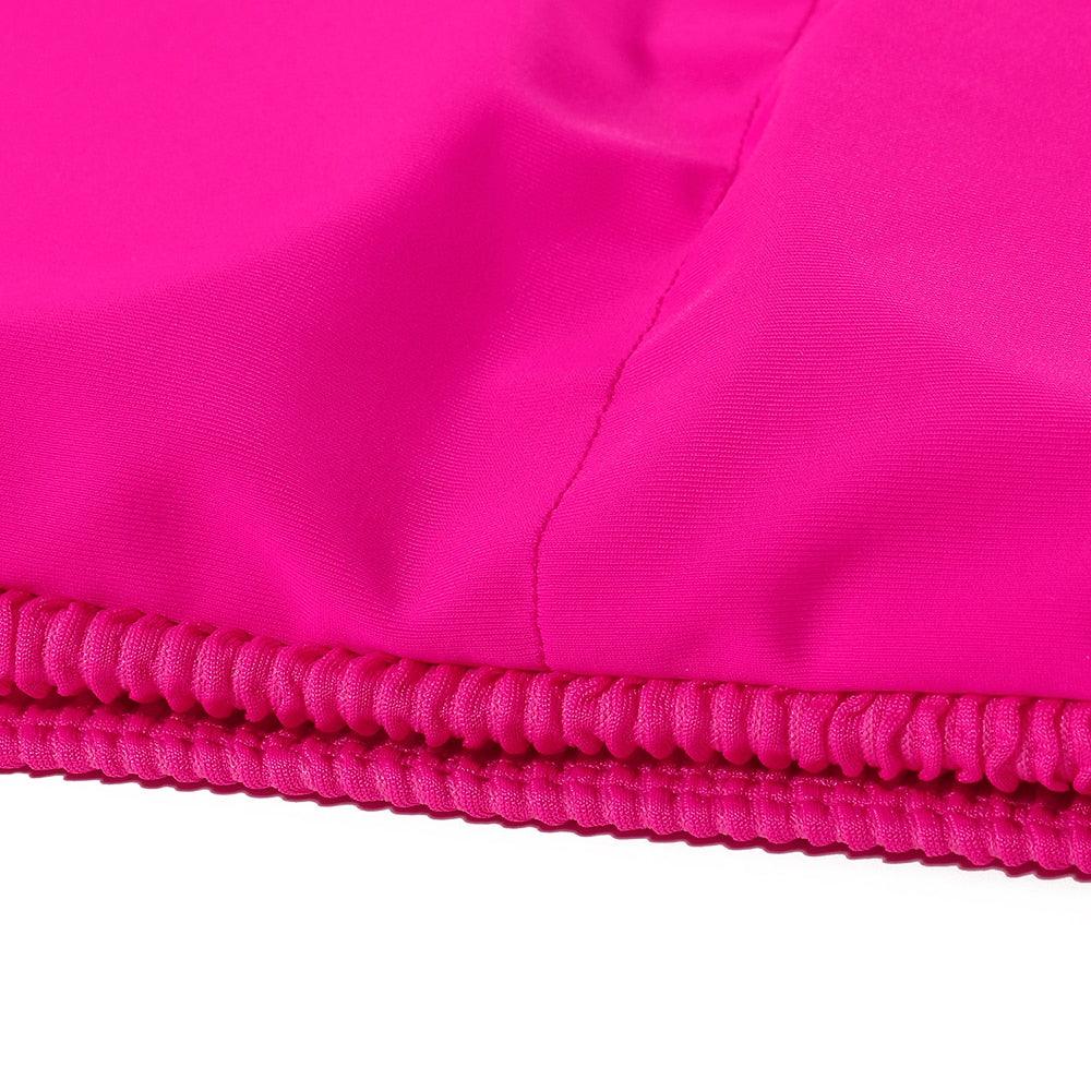 Top Swimsuit Push Up Bikini Set Women's Crop Top High Waist Swimsuit Sport High Cut Bikini Set Two Piece Bathing Suits High Waist Solid Bathing Suit Summer Swimwear Women Beachwear