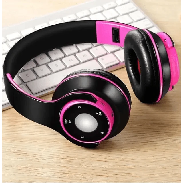 Wireless Headset Bluetooth Earphones and Headphone Foldable Adjustment Bluetooth Wired Headphones TF Card MP3 FM Radios For Online Class Business Trip Travel Video Conference