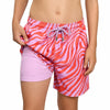 Boys Hybrid Swim & Play Shorts – Tropical Swirl - Coral and Orchid