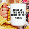 Turn Up The Music Ceramic Mug 15 oz