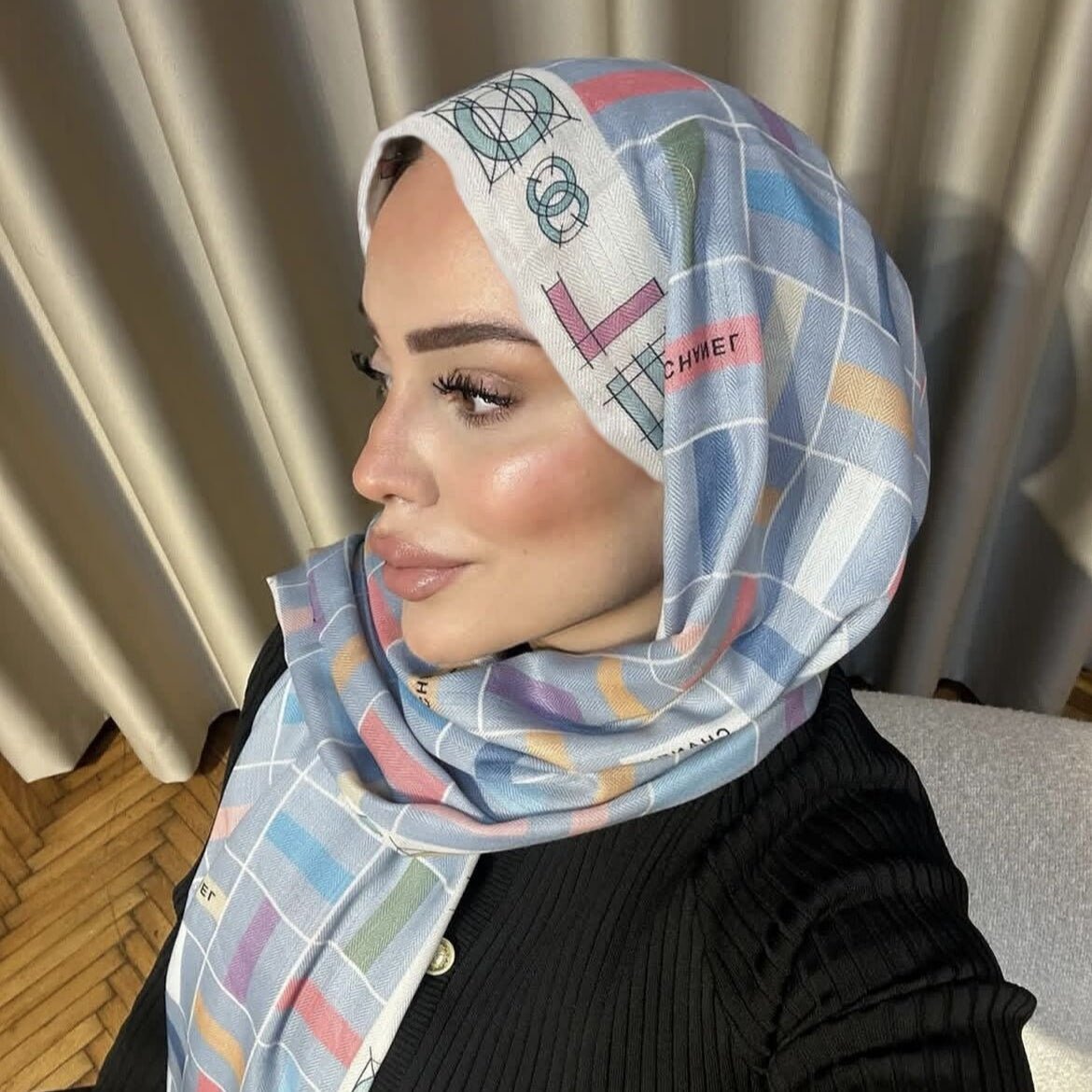 Twill Cotton Printed Scarf (MH215)