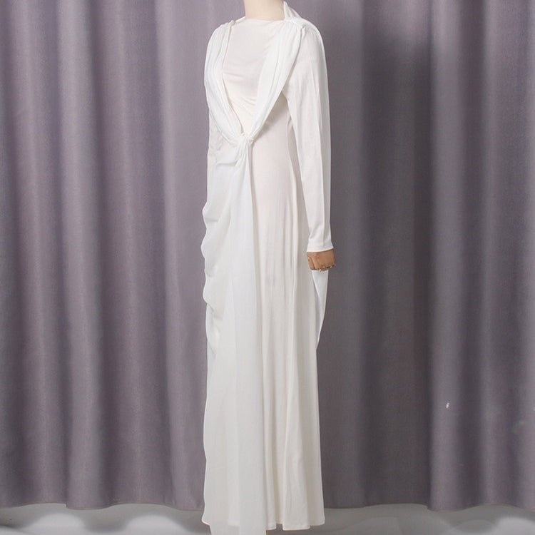 Twisted Drape Maxi Dress(MS364)