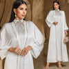 Two-Piece Kaftan Fashion Hand-Stitched Diamond Dress(MOA150)