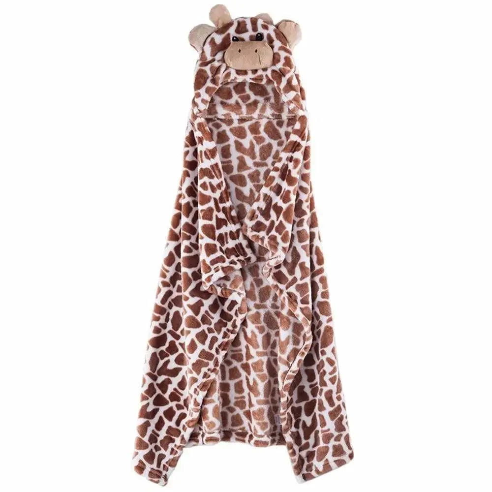 Unique Bear Shaped Baby Hooded Bathrobe Trendy Soft Baby Blanket Baby Bath Towel Cartoon Patter Towel
