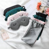 Unique Design Eyelash Embroidery Imitated Silk Sleeping Eye Masks Shading Patch Cover Blindfold With Adjustable Strap Travel Relax Eye Care Tools With Bag