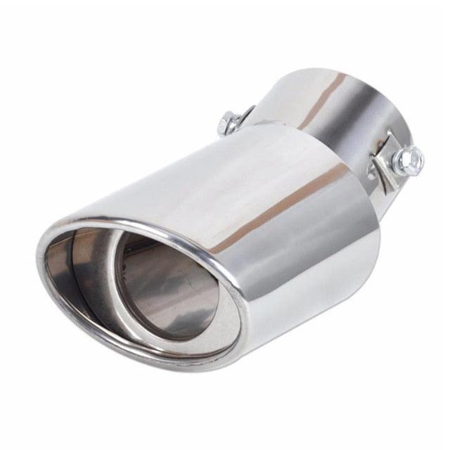 Universal Car Muffler Tip Round Stainless Steel Pipe Chrome Tail Muffler Tip Pipe Silver Exhaust Tail Pipe Diameter Stainless Steel Chrome Effect Car Muffler Tips Car Accessories Muffler Universal Stainless Steel For Cars
