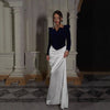 Velvet & Satin Two-Piece Evening Set(MS281)
