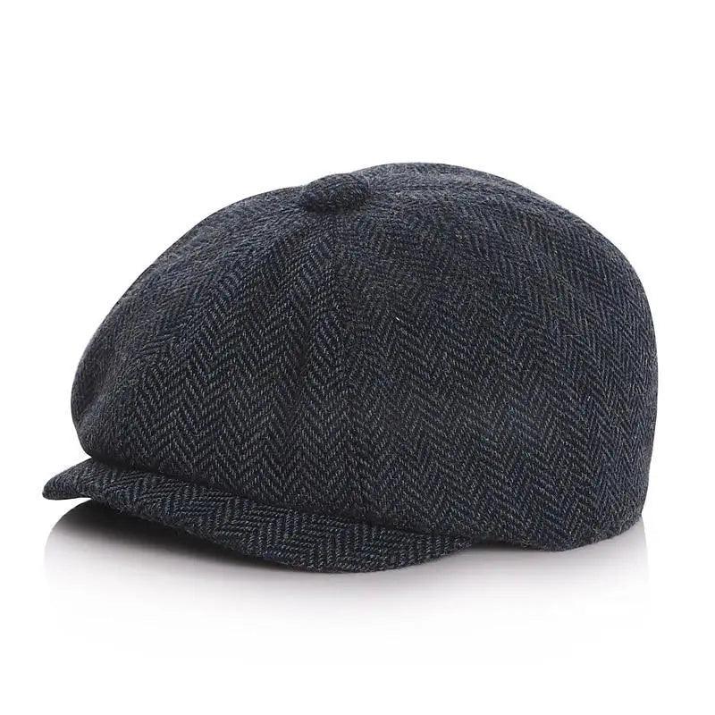 Vintage Children Winter Beret Caps Cute Octagonal Beret Soft Hat Comfortable Retro Style Caps For Children