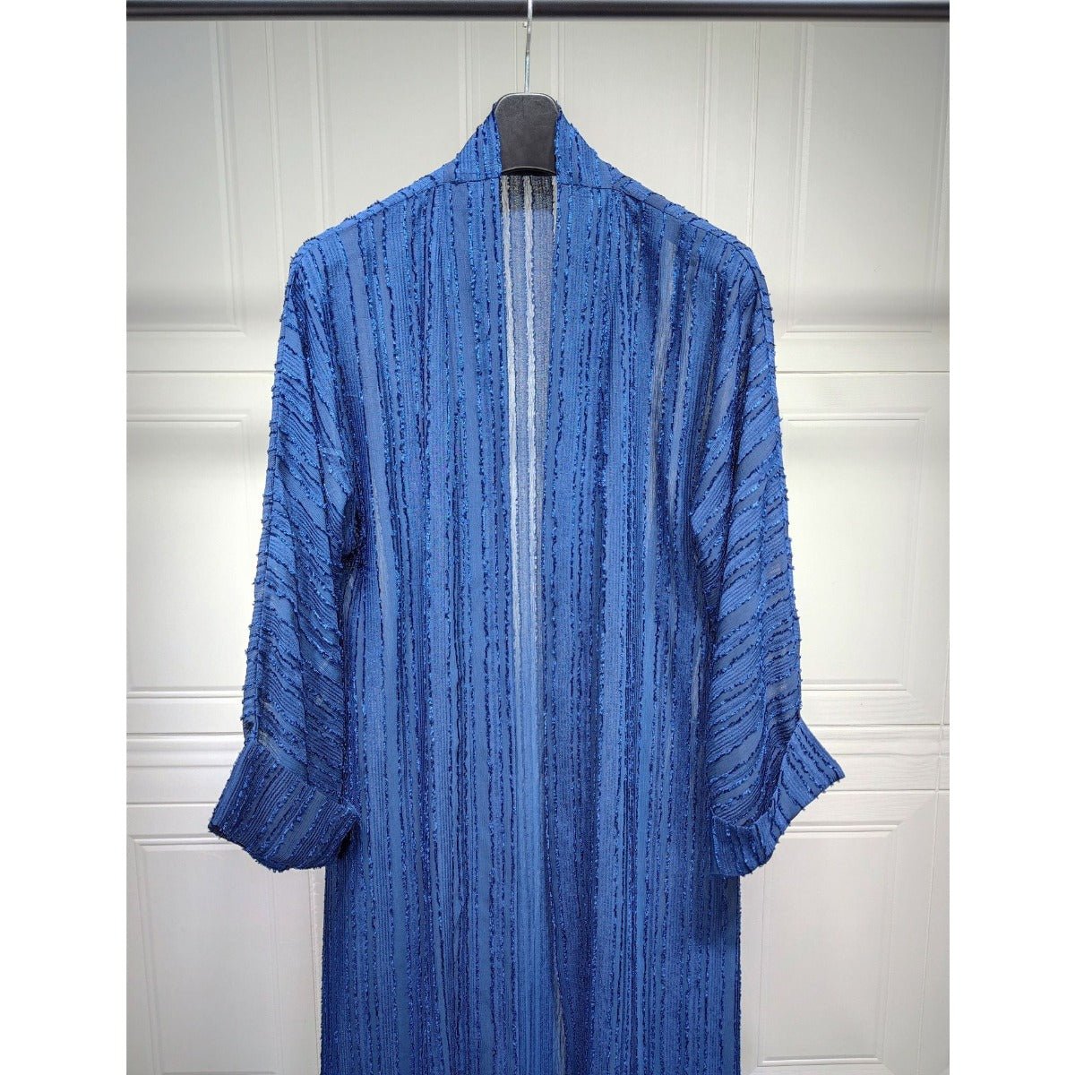 Vintage Knitted Cardigan Abaya | Modest Longline Open Front Jacket for Women (MOA217)