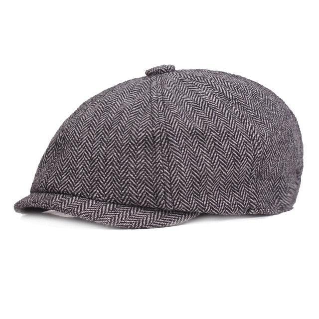 Vintage Men Beret Hats Classic Simple Winter Warm Caps Cotton Comfortable Autumn Beret Flat Hat Quality Durable Retro Men's Hat Unique Berets For Men Retro Cap