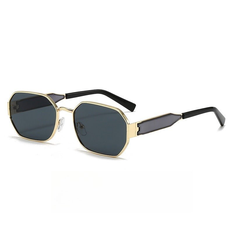 Vintage Narrow Frame Sunglasses – Retro Chic Accented Lenses for Women (MAC262)