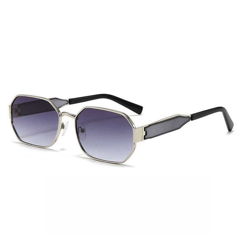 Vintage Narrow Frame Sunglasses – Retro Chic Accented Lenses for Women (MAC262)