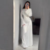 Waist Slim Abaya, Strappy Solid Color Abaya (MA106)